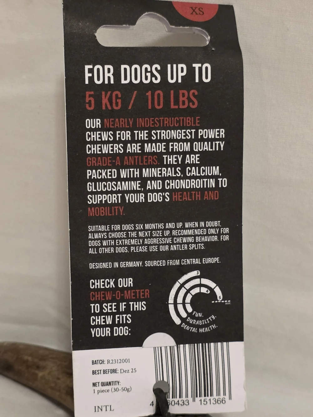 Canophera Red Antler Dog Chew XS 5